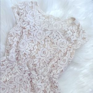 Cream Ivory Floral Lace Tulle Flower girl Dress